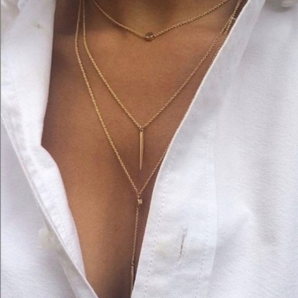 Gold Layering Necklace - Picture 3 of 5